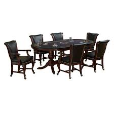 Game table and chairs set require minimal maintenance since they are made of materials that withstand wear and tear. Royale Oval Poker Set W 6 Napoli Chairs The Stately Royale Game Table