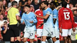 Phil Foden: Manchester City midfielder sent off in derby — BBC