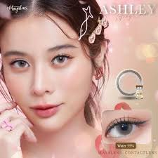 🧁ลุคคุณหนู ดวงตาละมุน Ashley กรองแสง️ ☀️ ของแท้ มีอย. ✓เลนส์นิ่ม ค่าน้ำ55%  คอนแทคเลนส์ MAYA Lens ตาโต บิ๊กอาย พร้อมส่ง