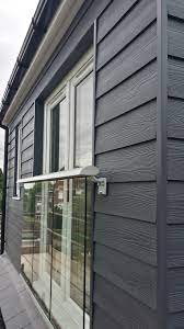 Exeter Hip To Cedral Gable 10 Jpg 1836 3264 House Cladding House Exterior Cedral Weatherboard Cedral fibre cement cladding in c10 blue grey was used on this stunning studio. pinterest
