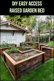 Diy Easy Access Raised Garden Bed Vegetable Garden Raised Beds Backyard Vegetable Gardens Vegetable Garden Beds