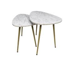 Im wohnzimmer ist es möglich eine menge inspirationen und das eigene stilempfinden umzusetzen. Hsm Couchtisch Set Marmor Eisen Weiss Gold 2er Set