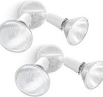 LUTEC 2 Pack Adjustable Twin Par Holder Outdoor Flood Lights, Switch  Controlled Security Lights, Floodlights Fixture, Waterproof Exterior Max  300 Watt ...