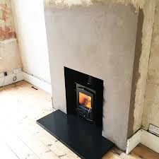 Custom eagle mountain slate wood stove hearth. Solid Fuel Stove With Honed Slate Hearths Fireplace Fitters