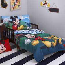 Check out mickey mouse clubhouse. Mickey Mouse Clubhouse Crib Comforter Toddler Comforter Sheet Set 4 Piece Bedding Walmart Com Walmart Com
