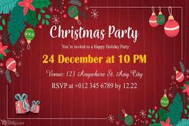 Invitation card maker is your online solution to every event. Make Your Own Merry Christmas Invitations Online
