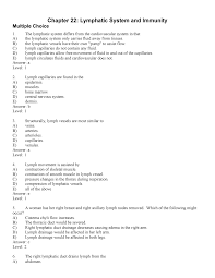 Lymphatic System Immunity Chapter 22 Lymphatic System And Immunity Multiple Choice 1 The Studocu