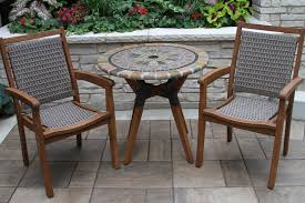 Both the table and chairs feature pierced. 30 Sandstone Mosaic Bistro Table Top With Mixed Material Base