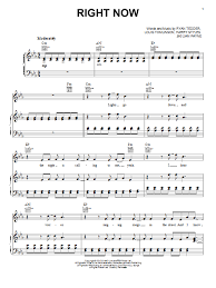 One Direction Right Now Partition Piano Voix Guitare Melodie Main Droite Plus De 70 000 Partitions A Imprimer Canzoni Pianoforte