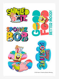 SpongeBob SquarePants Positivity Sticker Sheet - WHITE | BoxLunch