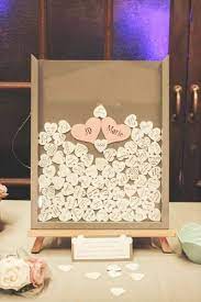 Make a beautiful picture using just. Diy Wedding Guest Book Frame W Hearts