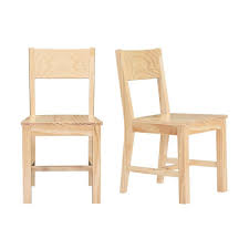 Stylewell Lincoln Unfinished Wood Dining Chair With Square Back Set Of 2 20 32 In W X 33 15 In H Dc 2006 Chr Na The Home Depot In 2020 Unfinished Wood Chairs Dining Chairs Wood Dining Chairs