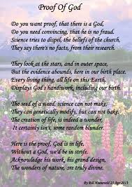 Proof Of God Spiritual Poetry Christian Poems Gospel Quotes Knowing God