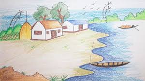 Discover extraordinary fine art, craft, and design for your home and wardrobe. Pretty Drawings On Twitter Beautiful Village Scenery Drawing With Pencil Color Step By Step For Beginners Easy Pencil Sketch Https T Co O15s6dxdhr Https T Co Tfq4436xyy