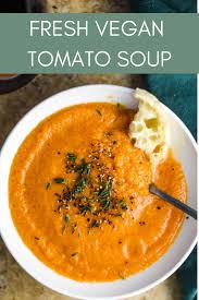 Vegan Tomato Soup Plant Vine Recipe Vegan Tomato Soup Vegan Soup Recipes Healthy Tomato Soup Recipe