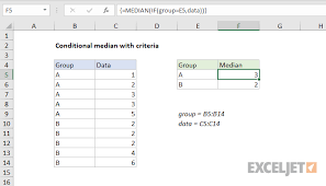 Rather, it gives you a guess that is considered reasonable. Excel Formula Conditional Median With Criteria Exceljet