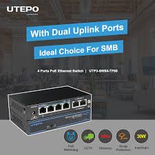 The Utepo 4 Ports Poe Ethernet Switch Is Security Surveillance Ethernet Switch Which Aims At Ethernet High Definition Surveillance And Security Port Switch Poe