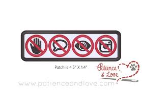 Patch Sew On 4 5 Inch By 1 4 Inch Rectangle 4 Symbols No Etsy Patches Symbols Eye Contact
