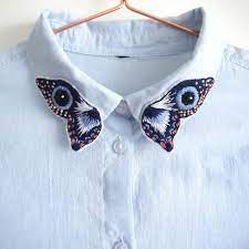 Nowadays, men monogram their shirts to give them some personal character. Shirt Collar Embroidery Diy 5 Www Mrsbroos Com Shirt Embroidery Collars Diy Embroidery On Clothes