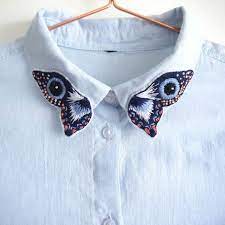 Tutorial floral embroidered shirt collar floral embroidered shirt shirt embroidery embroidery patterns vintage. Shirt Collar Embroidery Diy 5 Www Mrsbroos Com Shirt Embroidery Collars Diy Embroidery On Clothes