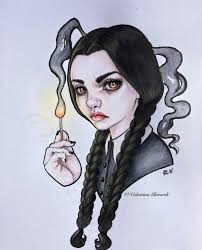 Wednesday Addams By Valentina Moon Child Art Sketches Art Family Art
