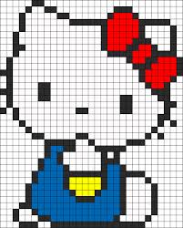 Hello Kitty Kandi Pattern Hello Kitty Pixel Crochet Blanket Kitty