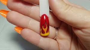 Comprar kit para uñas acrílicas completo. Diseno De Unas Llamas De Fuego Youtube