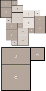 There's more to a tile floor than the tile itself; Stone Tile Laying Pattern Marshalls 3 Way Opus Marshalls Tile And Stone Interiors Tile Layout Tile Layout Patterns Patterned Floor Tiles