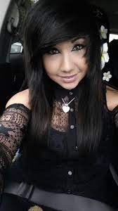 All Black Scene Girl With The Few Touches Of White Beautiful Eyes Beautiful Everything Emo Scene Hair Black Scene Hair Trendy Hairstyles