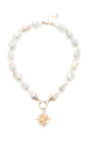 Baroque Pearl Coin Choker By Maison Irem Moda Operandi Baroque Pearls Coin Choker Baroque Pearls Jewelry