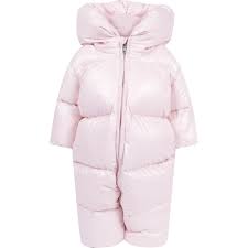 Polo Ralph Lauren Baby Snowsuit With Mittens Booties In Pink Bambinifashion Com