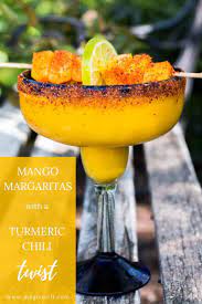 Mango Margaritas With A Turmeric Chili Twist - Meg Is Well Tajin Recipes Mango Margarita Chili Mango