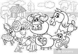 Maybe you would like to learn more about one of these? Fotobehang Boerderijdieren Cartoon Kleurplaat Pixers We Leven Om Te Veranderen