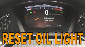 How To Reset Oil Light Maintenance Minder On A 2017 Or 2018 Honda Cr V Ex Ex L And Touring Models Youtube