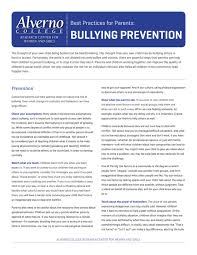 Notice to the individual signing. Bullying Prevention Best Practices For Parents Research Center For Women And Girls