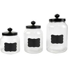 Black And White Striped Kitchen Canisters 3 Piece Glass Kitchen Canister Set Glass Kitchen Canisters Glass Kitchen Glass Canister Set