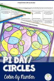 You can see more pi day ideas on my pinterest page. Pi Day Activity Circles Color By Number Distance Learning Middle School Math Homeschool Math Math Facts Addition
