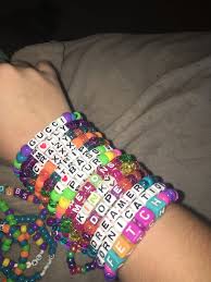 Kandi Bracelets Words Pony Bead Bracelets Rave Bracelets Kandi Bracelets We have a massive range of these acrylic barrel shaped pony beads, with over 400 different types available and all made here in america by the beadery. kandi bracelets words pony bead