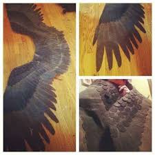 These Wings Which Are Actually A Felt Shawl Cosplay Diy Wings Cosplay Tutorial
