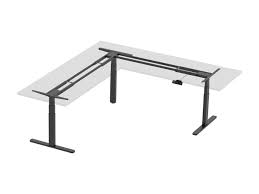 Create an effective office space. Workstream By Monoprice Triple Motor Height Adjustable Sit Stand Corner Desk Frame 3 Leg Corner L Shaped Table Base Black Monoprice Com