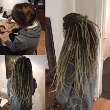 Double Ended Dreadlocks For Olga Dedreads Ombrehair Ombredreads Rasta Hair Dreadlocks Girl Blonde Dreads