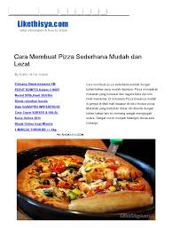 15.11.2021 · resep masakan olahan udang. Resep Dan Cara Membuat Pizza Sederhana Mudah Lezat Pdf