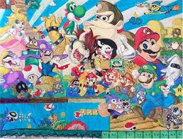 With traditional, photomontage, decoupage and digital new media works, saatchi art offers 245 of two and three dimensional cartoon collages so you can find the perfect piece for your space. Nintendo Collage The Parker Gallery Drawings Illustration Entertainment Other Entertainment Artpal