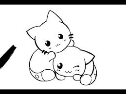 Coloriage petit chat sans depasser. Comment Dessiner Des Chats Kawaii Youtube