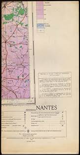 Sectional Aeronautical Chart Map Nantes France 1942 At