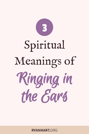 Ear ringing and other abnormal ear noises is medically called tinnitus. Left Or Right Ear Ringing Spiritual Meaning Spiritual Meaning Spirituality Spiritual Messages