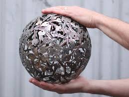 Large 23 Cm Key Ball Key Sphere Metal Sculpture Ornament Etsy Metal Sculpture Keys Art Old Keys