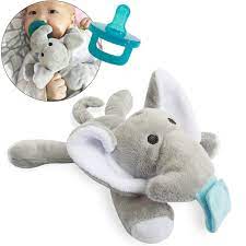 Soothie Pacifier Uds Pacifier Clip With Detachable Soft Stuffed Animal As Pacifier Holder For Baby Elephant I Soft Stuffed Animals Pacifier Holder Baby Binky