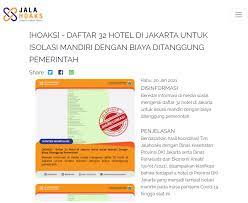 Check spelling or type a new query. Salah Ada 32 Hotel Di Jakarta Untuk Isolasi Mandiri Yang Biayanya Ditanggung Pemerintah Hoax Buster Covid19 Go Id