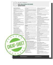Free Download Get Elliott Connie S List Of 101 Solution Focused Brief Therapy Questions Therapy Questions Solution Focused Therapy Therapy Worksheets